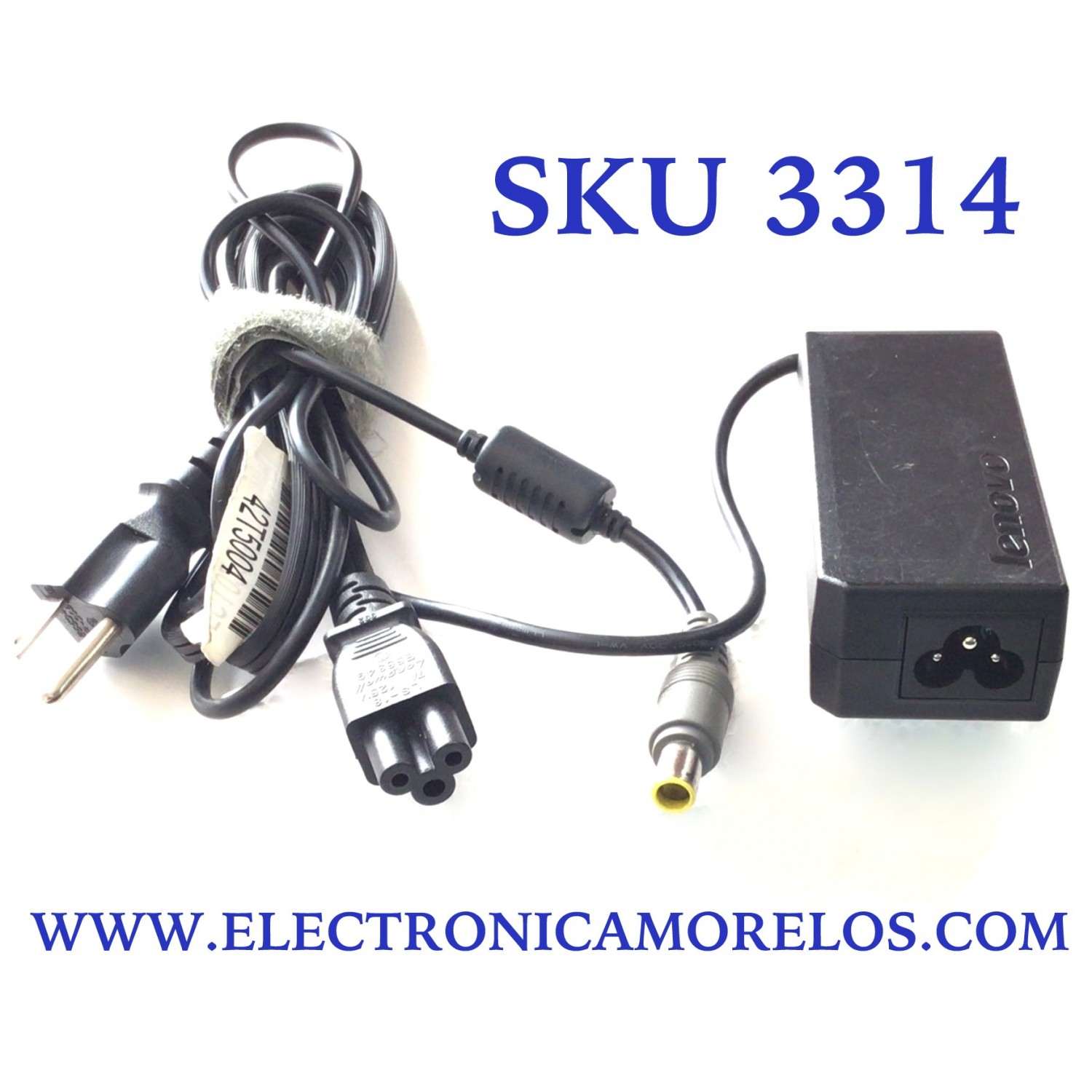CARGADOR / ADAPTADOR FUENTE DE ALIMENTACION LENOVO / NUMERO DE PARTE 42T4416 / 36200034 / PA-1650-54I / 42T4417 / ENTRADA VCA 100-240V~1.5A(1,5A) / 50-60HZ / 65W / 20V / SALIDA VCD 20V⎓3.25A(3,25A) / MODELO 42T4416 